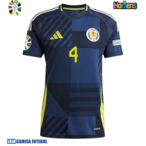 Camisa de Futebol Escócia Scott McTominay #4 Equipamento Principal Europeu 2024 Manga Curta